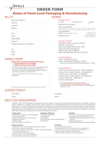 Status of Panel-Level Packaging & Manufacturing 2015 Report by Yole ...