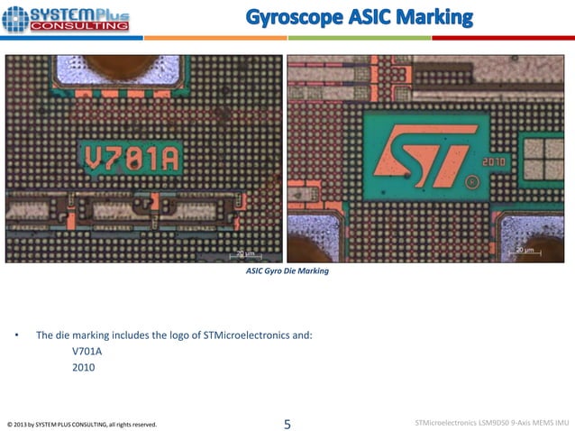 STMicroelectronics LSM9DS0 9-Axis MEMS IMU teardown reverse costing ...
