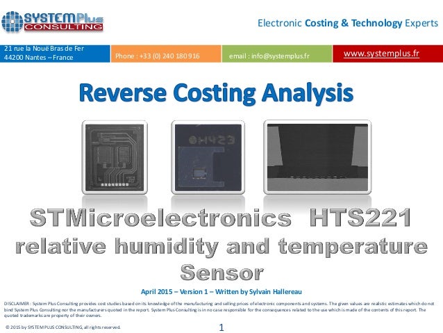 sheet pressure sensor HTS221 STMicroelectronics and Temperature Sensor Humidity