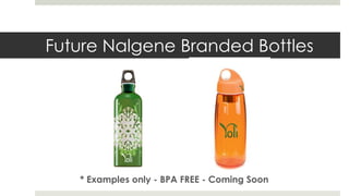 Future Nalgene Branded Bottles




   * Examples only - BPA FREE - Coming Soon
 