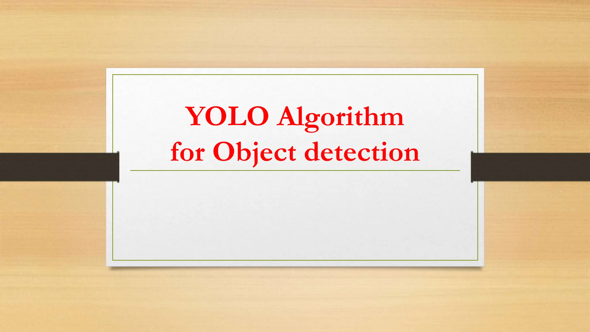 YOLO Algorithm for Object detection.pptx