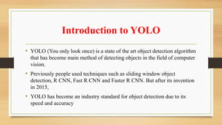 YOLO Algorithm for Object detection.pptx | Artificial Intelligence ...