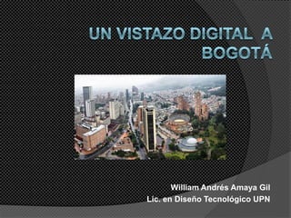 William Andrés Amaya Gil
Lic. en Diseño Tecnológico UPN

 
