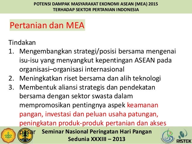 Yonariza dampak mea thd pertanian indonesia