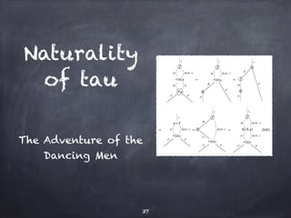 Naturality 
of tau 
The Adventure of the 
Dancing Men 
37 
 