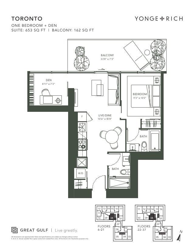 Yonge and Rich Floorplans