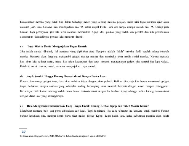 Dampak Positif Dan Negatif Kpop Terhadap Remaja Dampak Positif Dan Negatif Kpop Terhadap Remaja