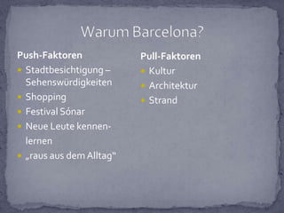 ErholungTravel StatisfactionDestination LoyalityPull FaktorenLandschaft