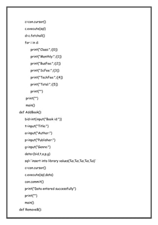Class 12th project file for informative practices ppt for my sql python and practical for 30 marks