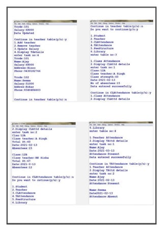 Class 12th project file for informative practices ppt for my sql python and practical for 30 marks