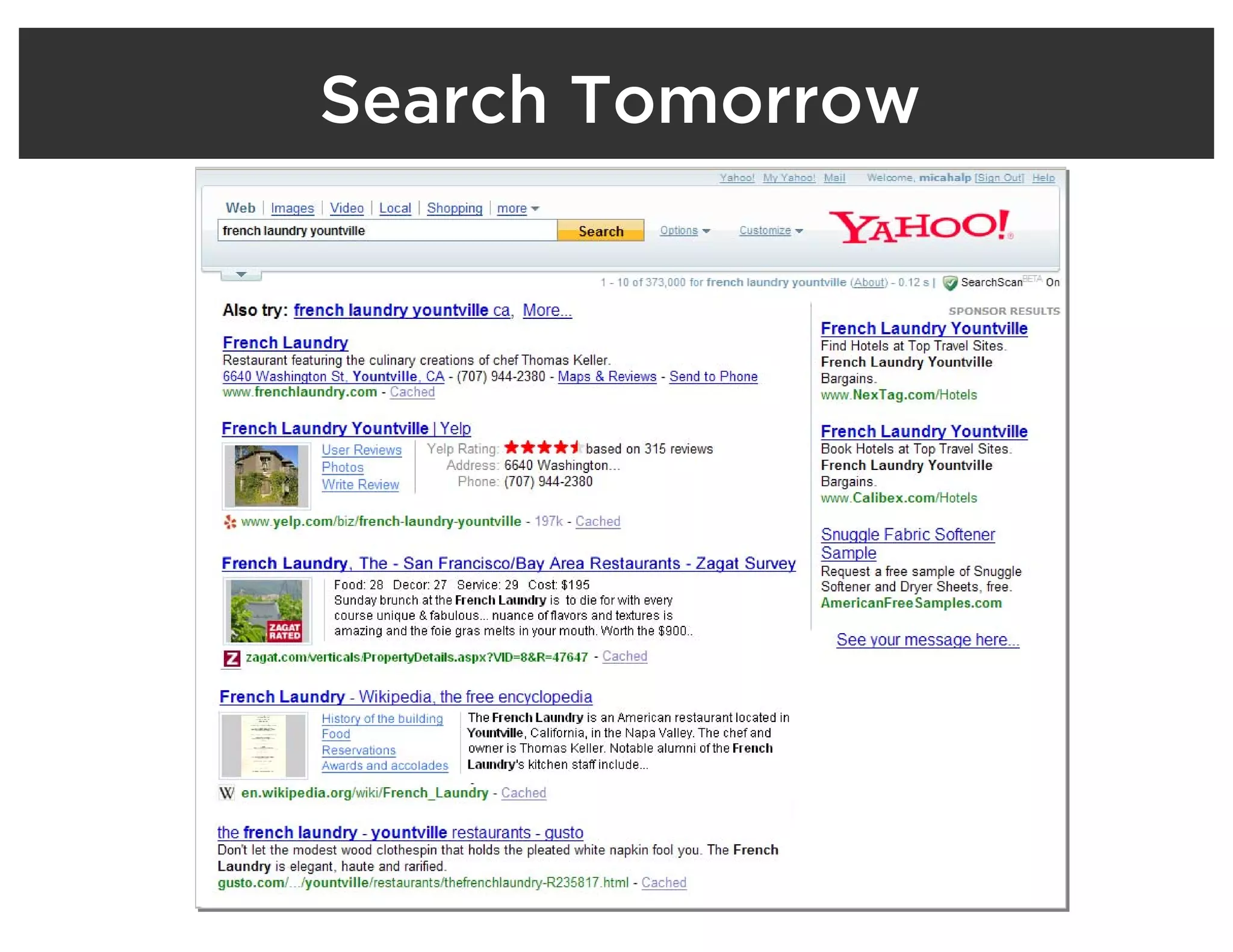 Yahoo Open Search
