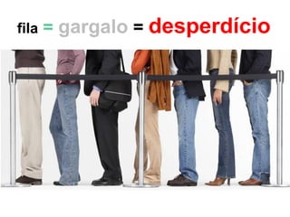 fila = gargalo = desperdício
 