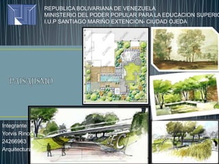 Integrante
Yorvis Rincón
24266963
Arquitectura
REPUBLICA BOLIVARIANA DE VENEZUELA
MINISTERIO DEL PODER POPULAR PARA LA EDUCACION SUPERIO
I.U.P SANTIAGO MARIÑO EXTENCION- CIUDAD OJEDA
 