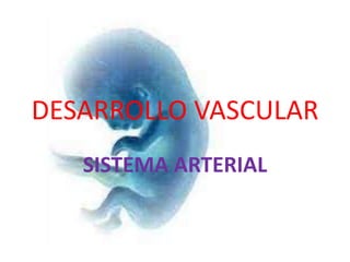 DESARROLLO VASCULAR
   SISTEMA ARTERIAL
 