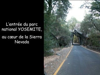 L’entrée du parc national YOSEMITE, au cœur de la Sierra Nevada 