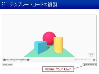テンプレートコードの複製
Remix Your Own
 