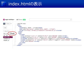 index.htmlの表示
Click
 
