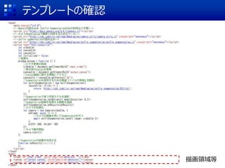 テンプレートの確認
描画領域等
 