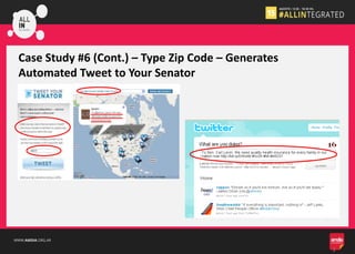 WWW.AMDIA.ORG.AR
Case Study #6 (Cont.) – Type Zip Code – Generates
Automated Tweet to Your Senator
2
 