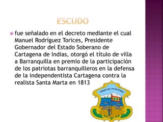  fue señalado en el decreto mediante el cual
Manuel Rodríguez Torices, Presidente
Gobernador del Estado Soberano de
Carta...