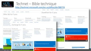 yOS-Tour - yOS-Day ©2015. All rights reserved.
http://technet.microsoft.com/en-us/office/dn788774
Technet – Bible technique
 