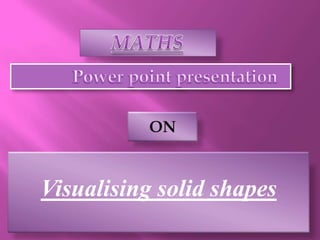 ON



Visualising solid shapes
 