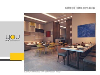 Salão de festas com adega

Ilustração artística do salão de festas com adega

 