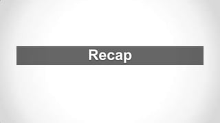 Recap

 