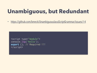 You Don't Know ES Modules