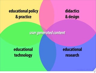 YOU Learning - the impact of user generated content on education