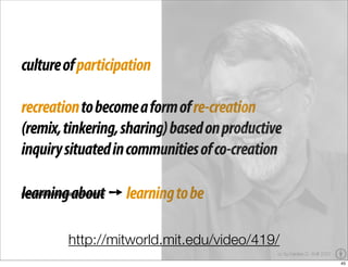 YOU Learning - the impact of user generated content on education