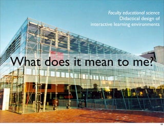 YOU Learning - the impact of user generated content on education