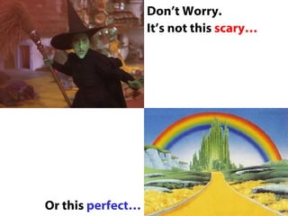 Don’t Worry. It’s not this  scary… Or this  perfect… 