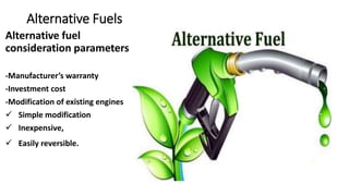 Need for alternative fuel in automotive | PPTX