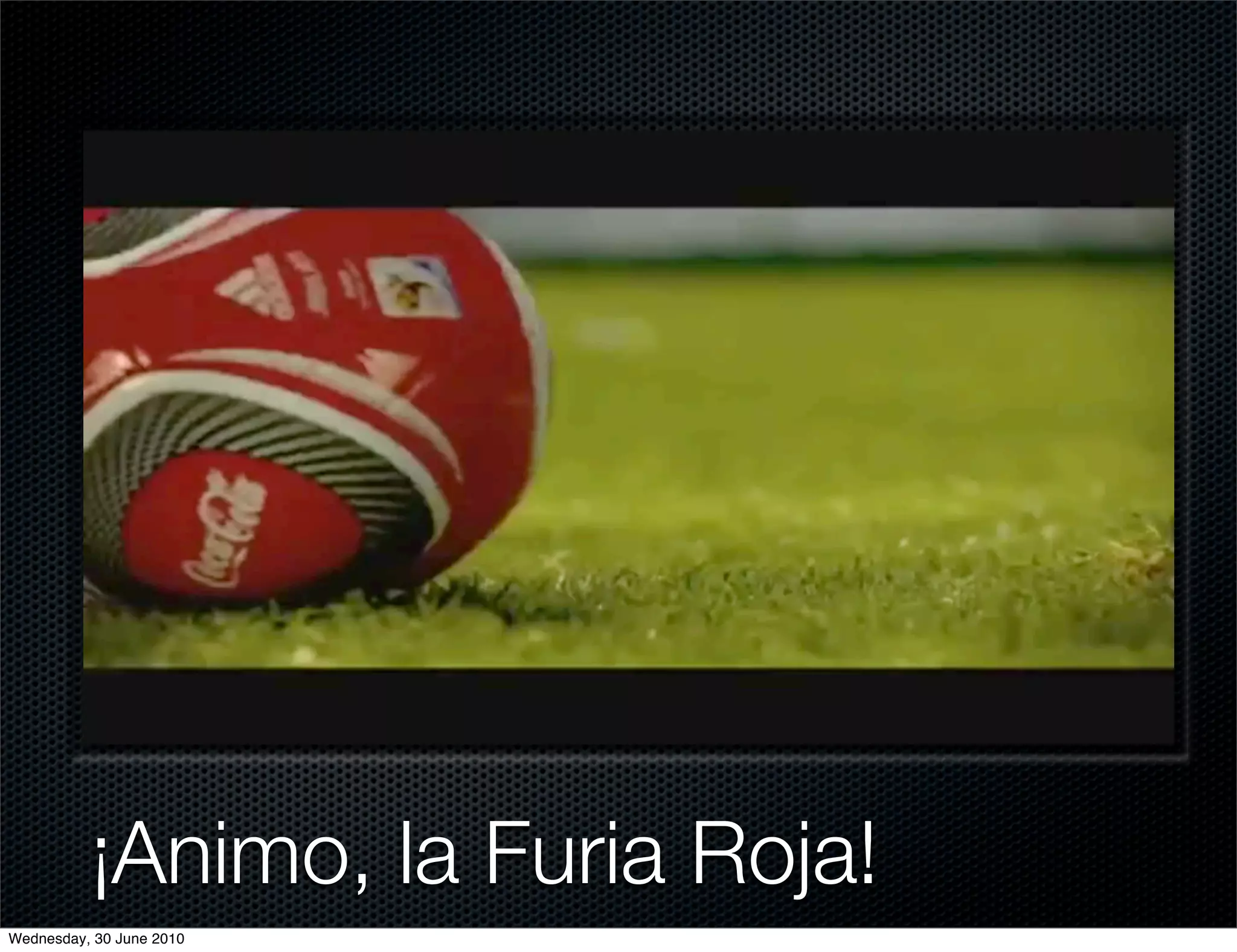 ¡Animo, la Furia Roja!
Wednesday, 30 June 2010
 