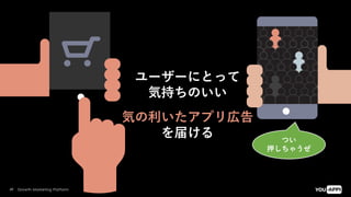 Growth Marketing Platform49
つい
押しちゃうぜ
ユーザーにとって
気持ちのいい
気の利いたアプリ広告
を届ける
 