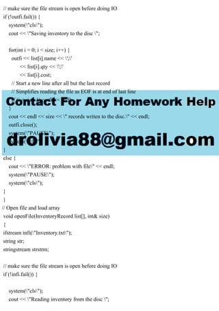 You are to write a C++ program to produce an inventory repor.pdf