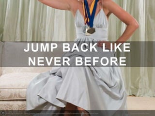 JUMP BACK LIKE
NEVER BEFORE

Photo by D. Anschutz - Getty Royalty-Free License http://www.gettyimages.com/Corporate/LicenseAgreements.aspx

Created with Haiku Deck

 