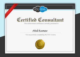 YouBIM Certified BIM for FM Consultant - Atul Kumar