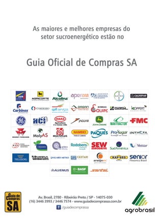 25REVISTA CANAMIX | ABRIL | 2015
Av. Brasil, 2780 - Ribeirão Preto / SP - 14075-030
(16) 3446 3993 / 3446 7574 - www.guiadecomprassa.com.br
/guiadecomprassa
 