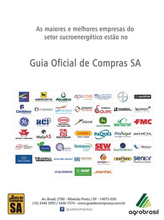 Terra & Cia Abril 2015 59
Av. Brasil, 2780 - Ribeirão Preto / SP - 14075-030
(16) 3446 3993 / 3446 7574 - www.guiadecomprassa.com.br
/guiadecomprassa
 