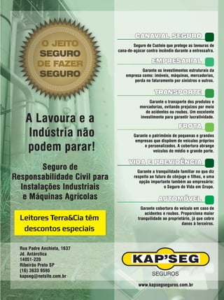 45
Leitores Terra&Cia têm
descontos especiais
 