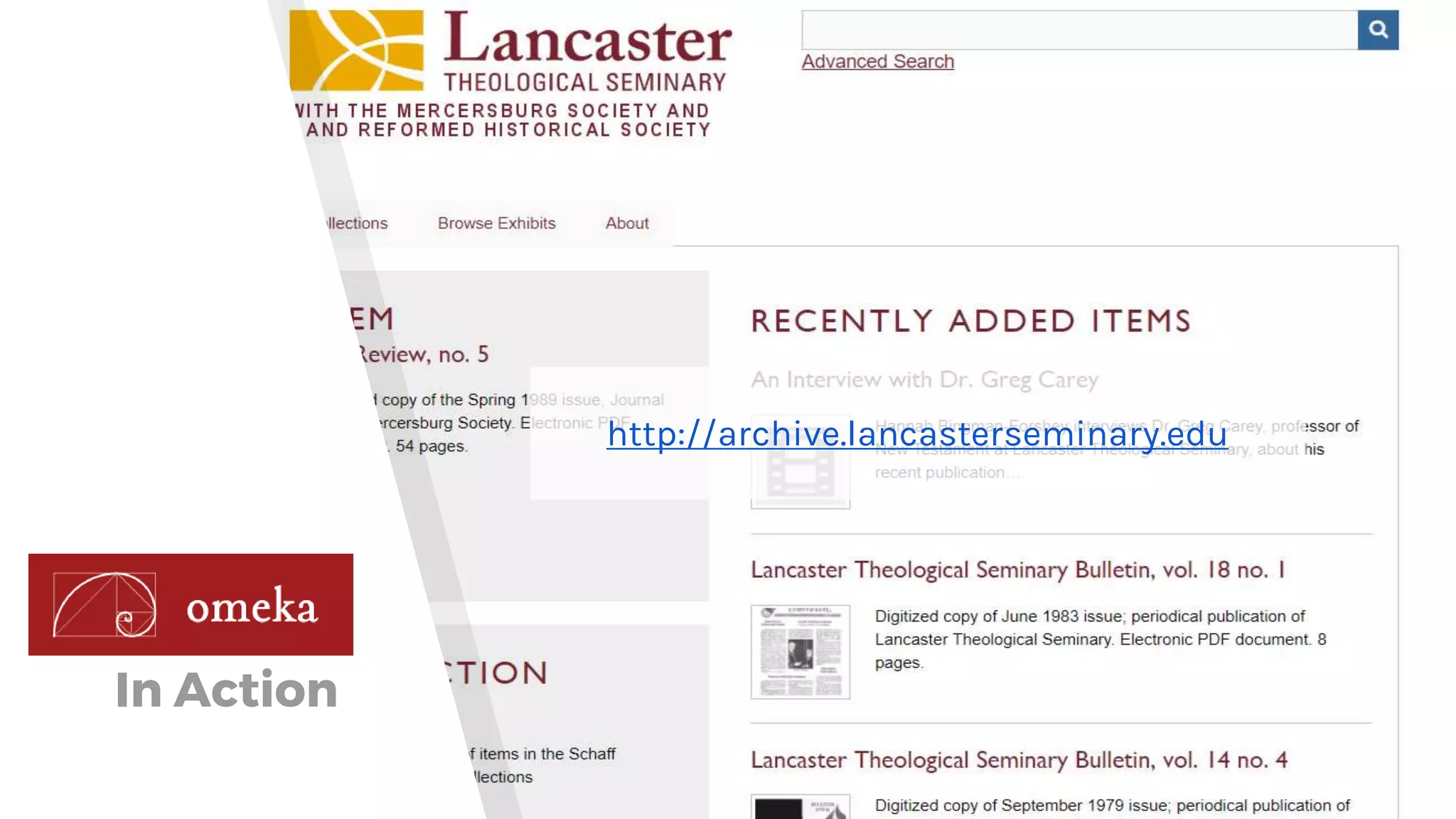 In Action
http://archive.lancasterseminary.edu
 