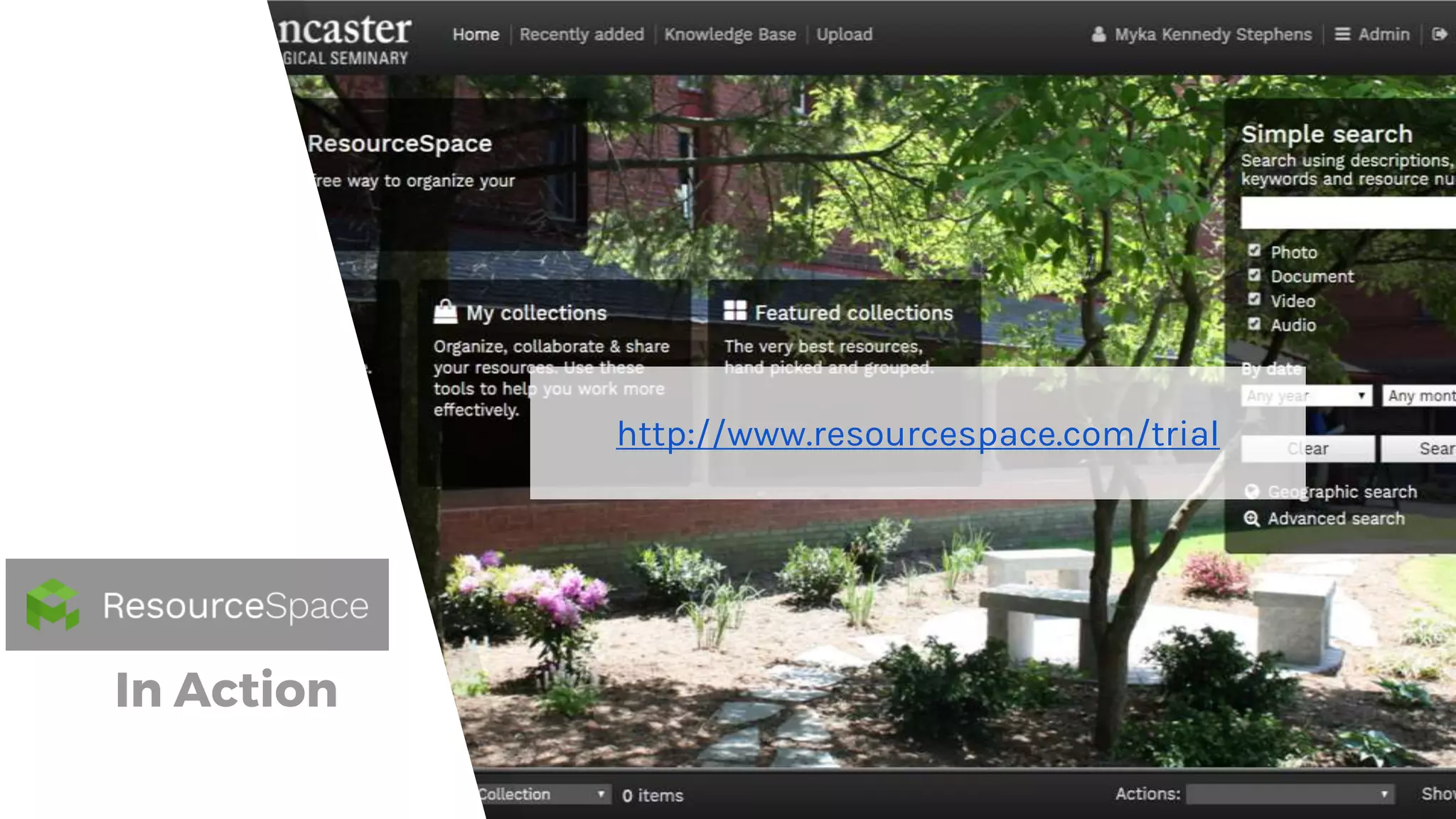 In Action
http://www.resourcespace.com/trial
 