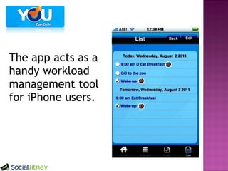 The app acts as a handy workload management tool for iPhone users.