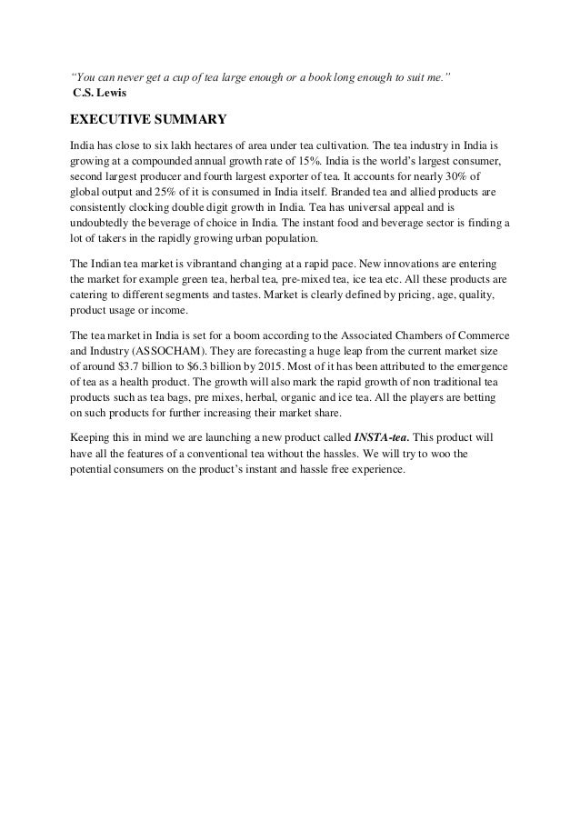 Marketing Plan For Tea Pills Marketing Plan For Tea Pills