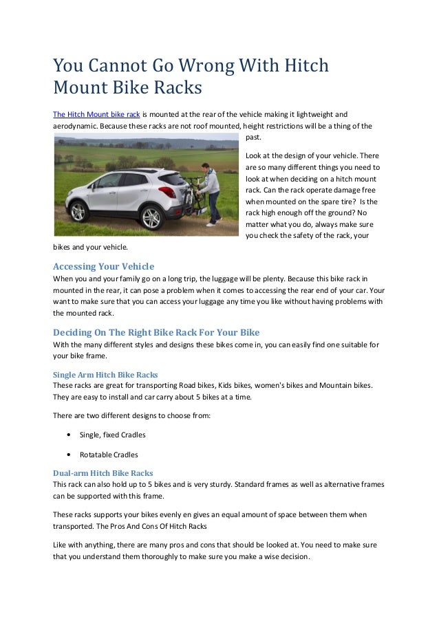 bike racks for suvs without a hitch