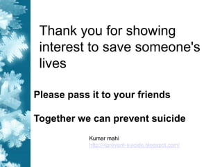 You Can Prevent Suicide