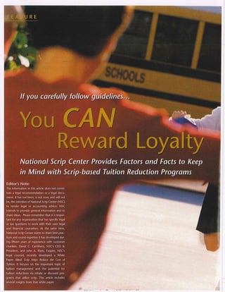 You Can Reward Loyalty - Achieve Dreams Mag Autumn 2002