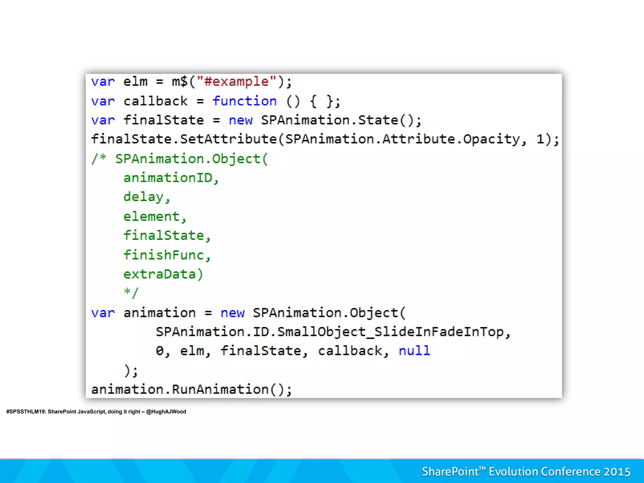 #SPSSTHLM19: SharePoint JavaScript, doing it right – @HughAJWood
 
